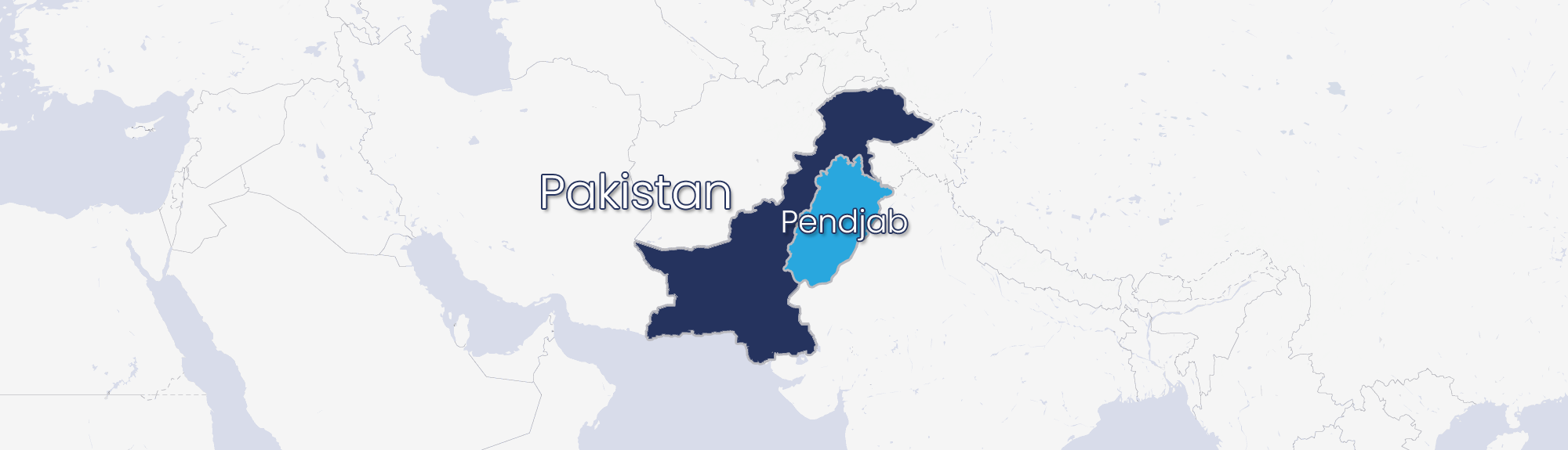 Carte du Pendjab au Pakistan Carte du Pendjab au Pakistan